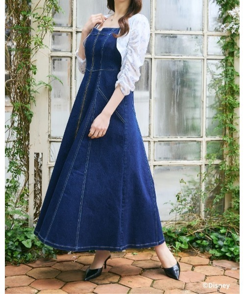LANTINAM(ランティナム)の「Snow White and Seven Dwarfs / Denim Bustier Dress(ワンピース・レディース・ネイビー・MEDIUM/SMALL)」の3枚目の写真