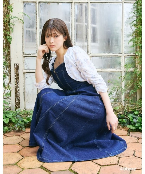 LANTINAM(ランティナム)の「Snow White and Seven Dwarfs / Denim Bustier Dress(ワンピース・レディース・ネイビー・MEDIUM/SMALL)」の5枚目の写真