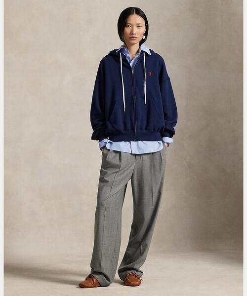 POLO RALPH LAUREN(ポロ ラルフ ローレン)の「フリース フルジップ フーディ(パーカー・レディース・ネイビー系1・XXS/XS/XL/S/M/L)」の6枚目の写真