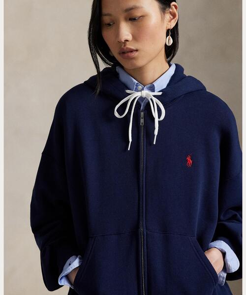 POLO RALPH LAUREN(ポロ ラルフ ローレン)の「フリース フルジップ フーディ(パーカー・レディース・ネイビー系1・XXS/XS/XL/S/M/L)」の2枚目の写真