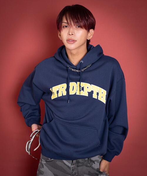 LTR DEPTH（レイターデプス）の「LTR DEPTH/【25年秋冬新作】カレッジプルパーカー（パーカー・メンズ・ブラック/杢グレー/ネイビー/レッド・MEDIUM/LARGE）」の17枚目の写真