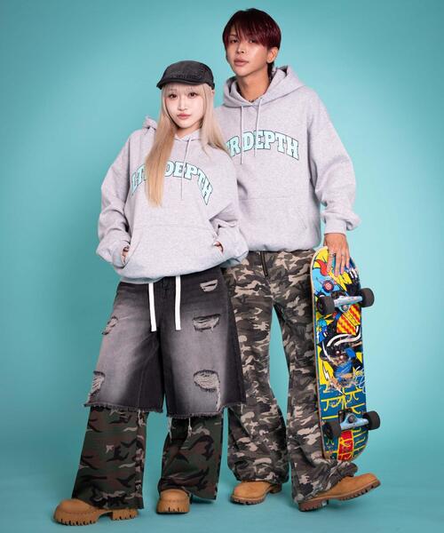 LTR DEPTH（レイターデプス）の「LTR DEPTH/【25年秋冬新作】カレッジプルパーカー（パーカー・メンズ・ブラック/杢グレー/ネイビー/レッド・MEDIUM/LARGE）」の18枚目の写真