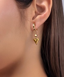 tone（トーン）の「【As】【金属アレルギー対応】NO.188 耳が痛くなりにくい　2way メタルチャーム　フープイヤリング（ニッケルフリー）(MA)（イヤリング）」