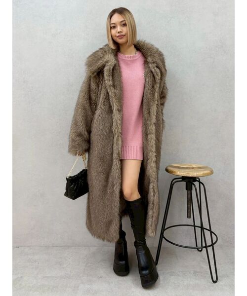 EVRIS(エヴリス)の「ワンポイントバックオープンニットトップス(ニット/セーター・レディース・アイボリー/グレー/ピンク/ネイビー・FREE)」の10枚目の写真