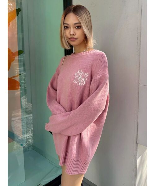 EVRIS(エヴリス)の「ワンポイントバックオープンニットトップス(ニット/セーター・レディース・アイボリー/グレー/ピンク/ネイビー・FREE)」の11枚目の写真