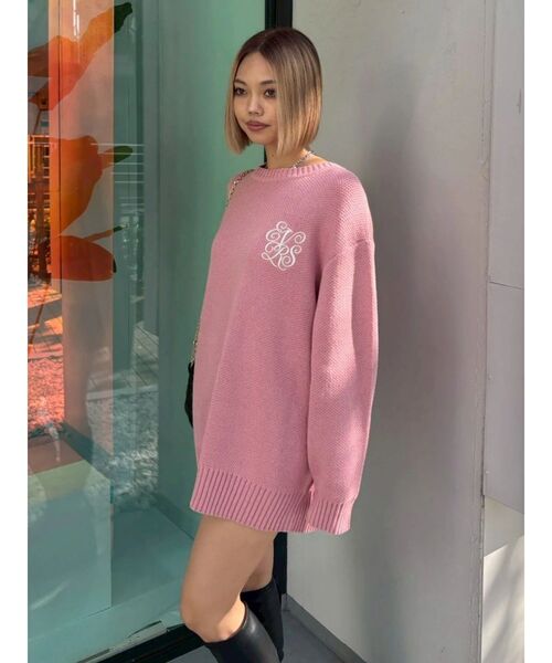 EVRIS(エヴリス)の「ワンポイントバックオープンニットトップス(ニット/セーター・レディース・アイボリー/グレー/ピンク/ネイビー・FREE)」の12枚目の写真