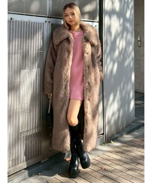 EVRIS(エヴリス)の「ワンポイントバックオープンニットトップス(ニット/セーター・レディース・アイボリー/グレー/ピンク/ネイビー・FREE)」の14枚目の写真