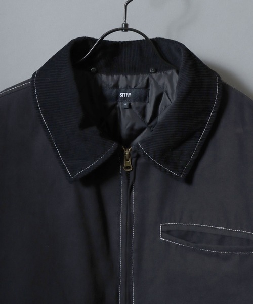 SITRY（シトリー）の「SITRY Boa and Corduroy Collar Duck Jacket/別注 2WAY 衿ボア 衿コーデュロイ 脱着 オーバーサイズ ダックジャケット デトロイトジャケット ブルゾン（ブルゾン・メンズ・ブラック/ブラウン/ブラック系その他・LL/L/M）」の14枚目の写真