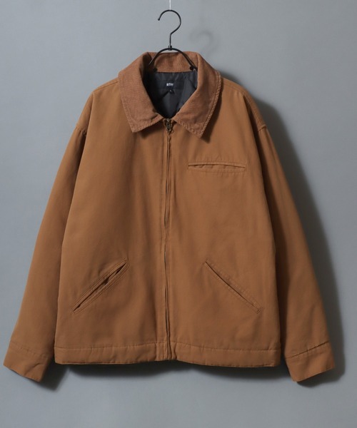 SITRY（シトリー）の「SITRY Boa and Corduroy Collar Duck Jacket/別注 2WAY 衿ボア 衿コーデュロイ 脱着 オーバーサイズ ダックジャケット デトロイトジャケット ブルゾン（ブルゾン・メンズ・ブラック/ブラウン/ブラック系その他・LL/L/M）」の12枚目の写真