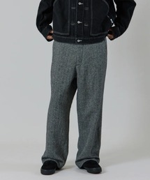 【UNFRM OUTDOOR STANDARD:ユニフォームアウトドアスタンダード】BRITISH VINTAGE TWEED WIDE PANTS/ツイードワイドパンツ