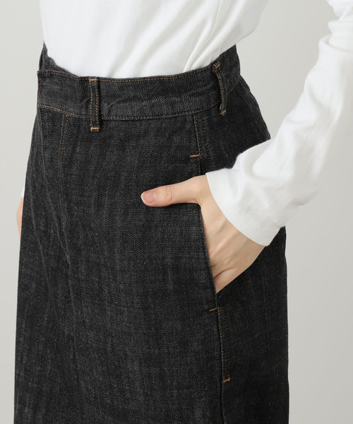 LIVINGTONE（リヴィントーン）の「LIVINGTONE DOLK-TURN UP LONG LT-DOLK-05：デニムパンツ（デニムパンツ・レディース・ブラック・MEDIUM）」の8枚目の写真