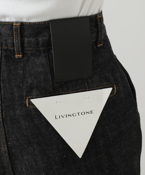 LIVINGTONE（リヴィントーン）の「LIVINGTONE DOLK-TURN UP LONG LT-DOLK-05：デニムパンツ（デニムパンツ・レディース・ブラック・MEDIUM）」の10枚目の写真