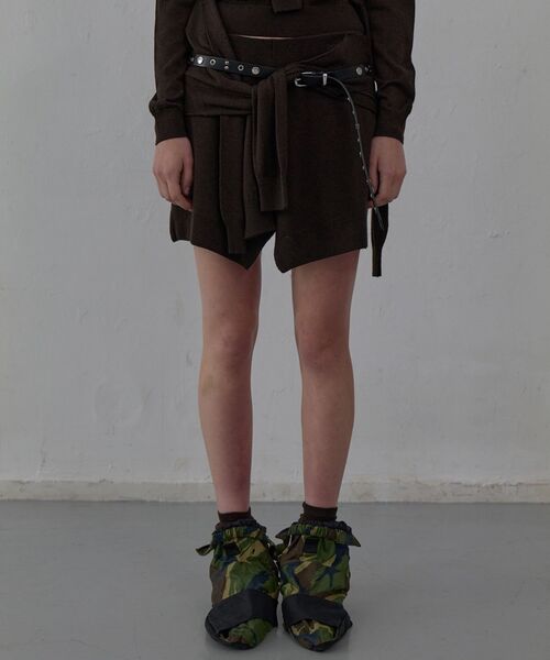 【Geek Office / ギークオフィス】LCDC TM / TIED DETAIL LAYERED KNIT SKIRT