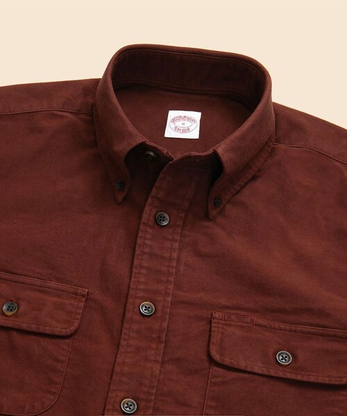 BROOKS BROTHERS（ブルックスブラザーズ）の「コットン　シャモアクロス　ダブルポケット　カジュアルシャツ　Traditional Fit（シャツ/ブラウス・メンズ・カーキ/ブラウン/グレー・X-LARGE/SMALL/MEDIUM/LARGE）」の6枚目の写真