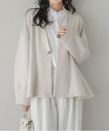 ペプラム」に該当するノーカラージャケットファッション通販