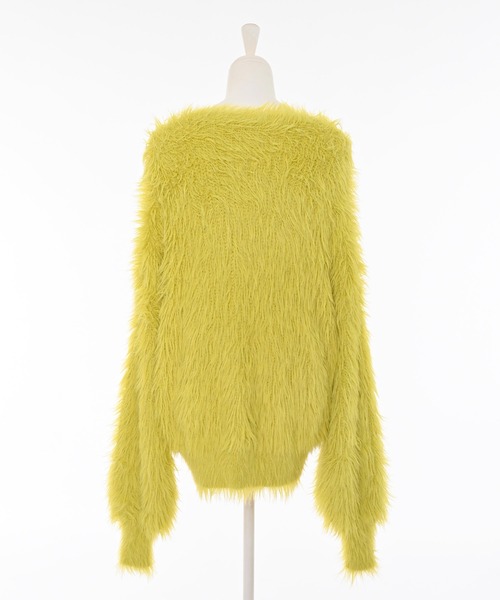 Narcissus（ナルシス）の「【ユニセックスデザイン】シャギーカーディガン/オーバーサイズ/カラー《動画あり》（カーディガン/ボレロ・レディース・イエロー/レッド/ブラック・FREE）」の14枚目の写真