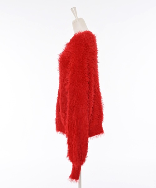 Narcissus（ナルシス）の「【ユニセックスデザイン】シャギーカーディガン/オーバーサイズ/カラー《動画あり》（カーディガン/ボレロ・レディース・イエロー/レッド/ブラック・FREE）」の18枚目の写真