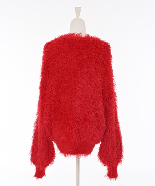 Narcissus（ナルシス）の「【ユニセックスデザイン】シャギーカーディガン/オーバーサイズ/カラー《動画あり》（カーディガン/ボレロ・レディース・イエロー/レッド/ブラック・FREE）」の19枚目の写真