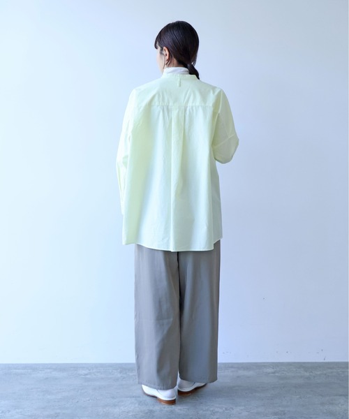 yuni(ユニ )の「コットンキャッチワッシャー ワイドブラウス(シャツ/ブラウス・レディース・グリーン/ブルー/ブラック/イエロー/パープル/ホワイト・FREE)」の19枚目の写真