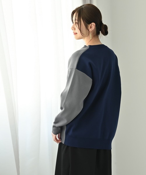 STYLE DELI(スタイルデリ)の「【BLK001】シフトバイカラーカーディガン(カーディガン/ボレロ・レディース・その他・FREE)」の3枚目の写真