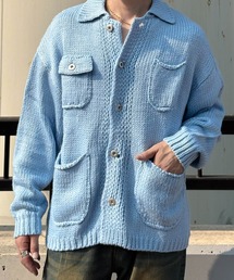 サックスブルー」に該当するメンズのニット/セーター（ウール・ニット