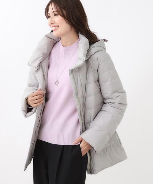 定番人気】フーデッドミドルダウンコート（ダウンジャケット/コート