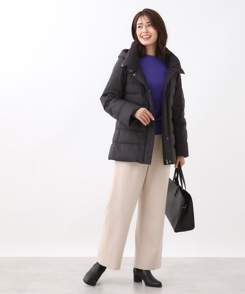 定番人気】フーデッドミドルダウンコート（ダウンジャケット/コート