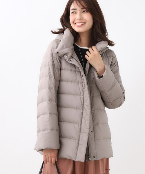 定番人気】フーデッドミドルダウンコート（ダウンジャケット/コート