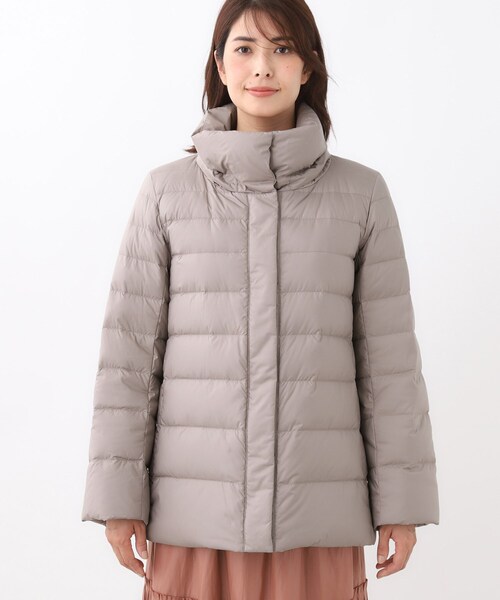 セール】【定番人気】フーデッドミドルダウンコート（ダウンジャケット