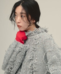 【eL】3G Fringe Cable Pullover/588095