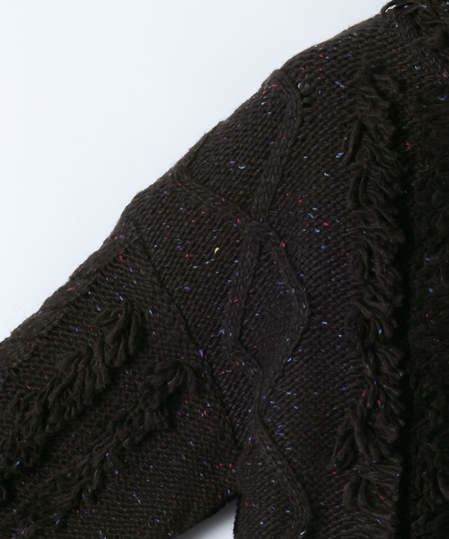 eL(エル)の「【eL】3G Fringe Cable Pullover/588095(ニット/セーター・レディース・コーラル/グレー/ブラック・FREE)」の19枚目の写真