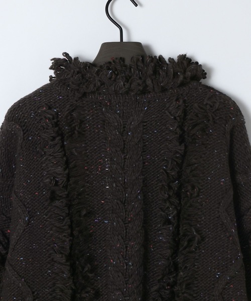 eL(エル)の「【eL】3G Fringe Cable Pullover/588095(ニット/セーター・レディース・コーラル/グレー/ブラック・FREE)」の22枚目の写真