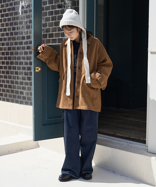 【貴重】inscrire ゴブリン織シャツジャケット スヴィンオックスフォードノーカラーシャツジャケット 010をリリース