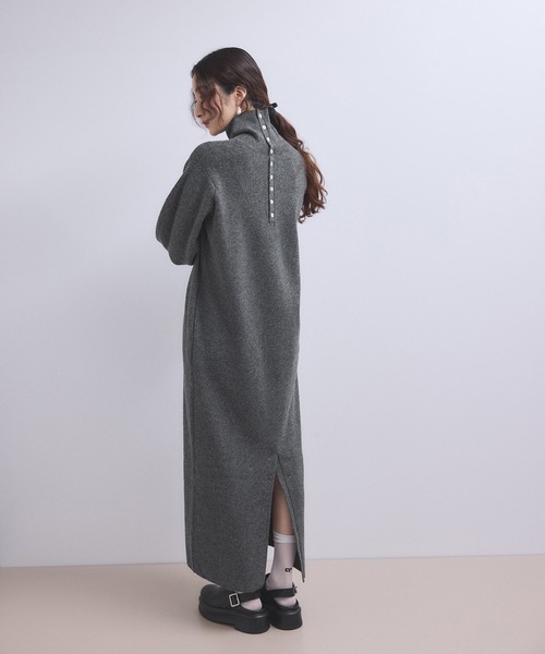 ADAM ET ROPE'(アダムエロペ)の「【WEB限定】2WAYニットポロワンピース(ワンピース・レディース・チャコールグレー/グレー/ブラウン・FREE)」の9枚目の写真