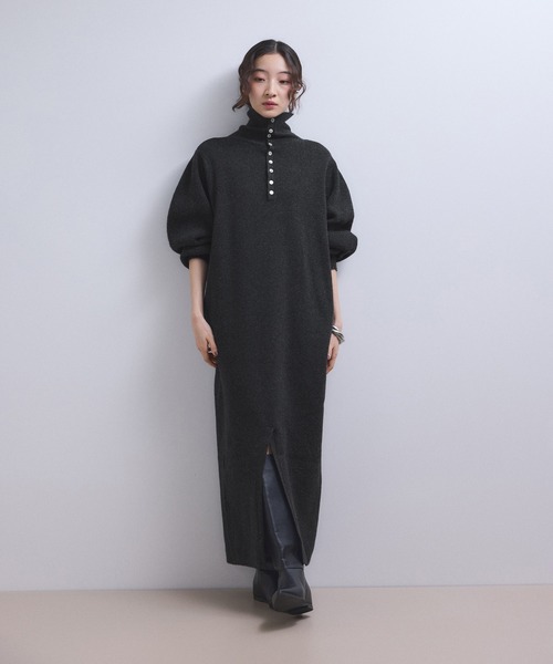 ADAM ET ROPE'(アダムエロペ)の「【WEB限定】2WAYニットポロワンピース(ワンピース・レディース・チャコールグレー/グレー/ブラウン・FREE)」の10枚目の写真