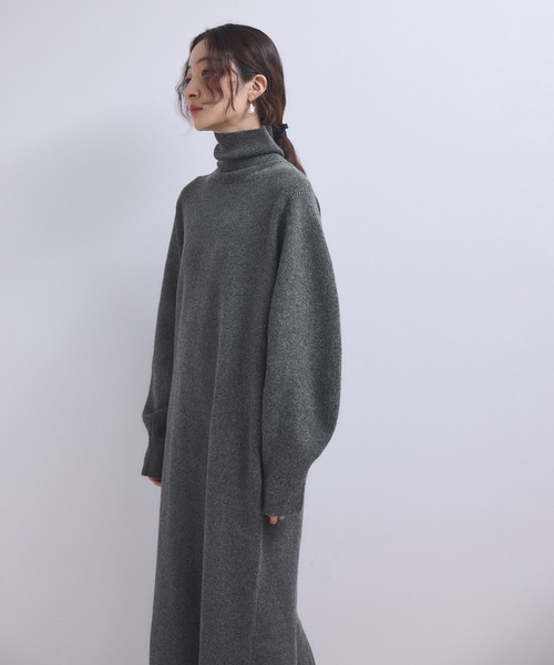 ADAM ET ROPE'(アダムエロペ)の「【WEB限定】2WAYニットポロワンピース(ワンピース・レディース・チャコールグレー/グレー/ブラウン・FREE)」の12枚目の写真