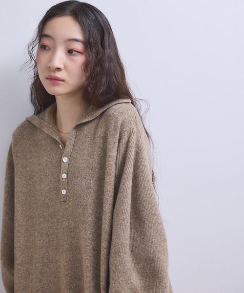 ADAM ET ROPE'(アダムエロペ)の「【WEB限定】2WAYニットポロワンピース(ワンピース・レディース・チャコールグレー/グレー/ブラウン・FREE)」の18枚目の写真