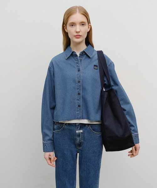 MARITHE + FRANCOIS GIRBAUD(マリテフランソワジルボー)の「CLASSIC LOGO BIG SHOPPER BAG(トートバッグ・レディース・Navy/ナチュラル/ライトブルー・フリー)」の18枚目の写真