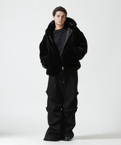 FR(13)NDS（フレンズ）の「FR(13)NDS /フレンズ/FAKE FUR HOOD BZ（ブルゾン・メンズ・ブラック/グレー・M/L）」の4枚目の写真