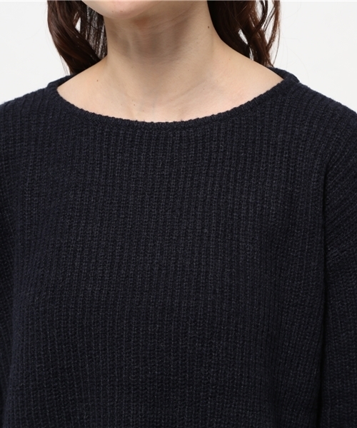 ikka（イッカ）の「7G畦フレアープルオーバー（ニット/セーター・レディース・ミント/ネイビー/オフホワイト/グレー・MEDIUM/LARGE）」の8枚目の写真