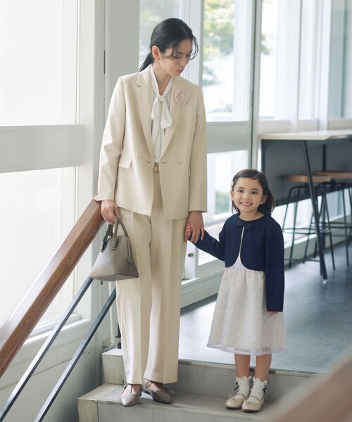 green label relaxing（グリーンレーベルリラクシング）の「［size SHORTあり］パウドレ ダブル ジャケット ウォッシャブル ストレッチ（テーラードジャケット・レディース・ネイビー/ナチュラル/ブラック・40/38/36/SHORT）」の4枚目の写真