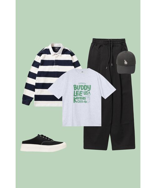 DIMITRI BLACK（ディミトリブラック）の「ASIストライプラグビースウェットTシャツ_ネイビー&ホワイト（スウェット・レディース・その他・LARGE/X-LARGE/MEDIUM）」の13枚目の写真