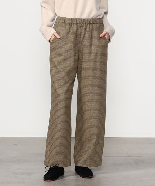 Morris & Sons(モリスアンドサンズ)の「MORRIS & SONS | ガンクラブチェック ワイドイージーパンツ WOMEN(その他パンツ・レディース・グレー/ベージュ・0/1)」の2枚目の写真