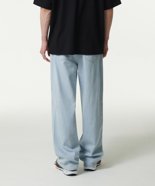 MUSINSA STANDARD（ムシンサスタンダード）の「リネンライクワイドデニムパンツ[ブリーチ]（デニムパンツ・メンズ・その他・33/26/27/28/29/42/36/34/32/30/31/40/38）」の4枚目の写真