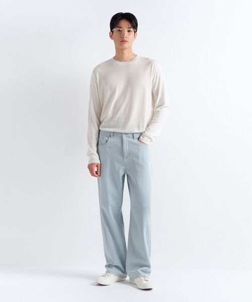 MUSINSA STANDARD（ムシンサスタンダード）の「リネンライクワイドデニムパンツ[ブリーチ]（デニムパンツ・メンズ・その他・33/26/27/28/29/42/36/34/32/30/31/40/38）」の9枚目の写真