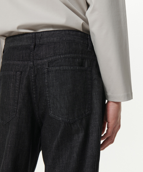 MUSINSA STANDARD（ムシンサスタンダード）の「ライトウェイトワイドデニムパンツ[ローブラック]（デニムパンツ・メンズ・その他・26/27/28/29/30/31/32/33/34/36/38/40/42）」の7枚目の写真