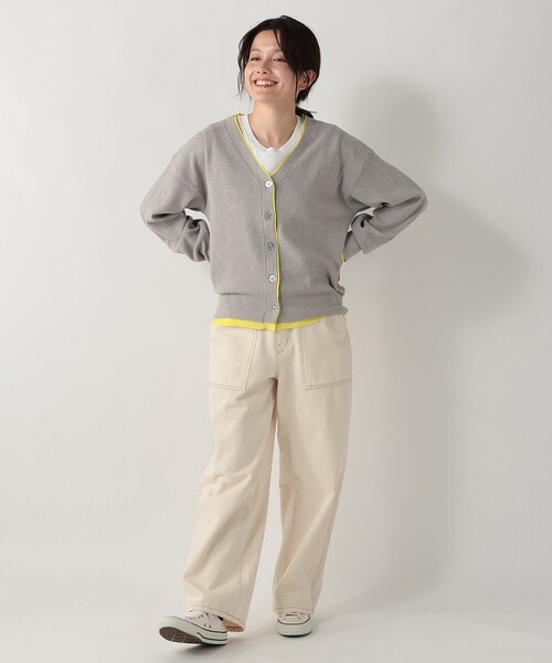 Afternoon Tea（アフタヌーンティー）の「レイヤード風カーディガンニット（カーディガン/ボレロ・レディース・ネイビー/グレー/ブルー・MEDIUM）」の6枚目の写真