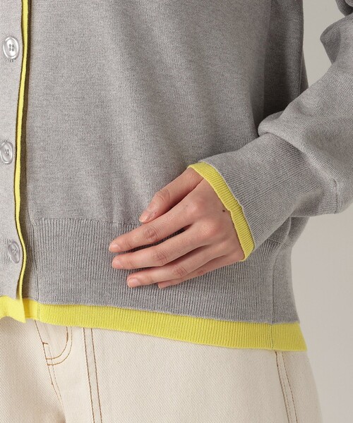 Afternoon Tea（アフタヌーンティー）の「レイヤード風カーディガンニット（カーディガン/ボレロ・レディース・ネイビー/グレー/ブルー・MEDIUM）」の7枚目の写真