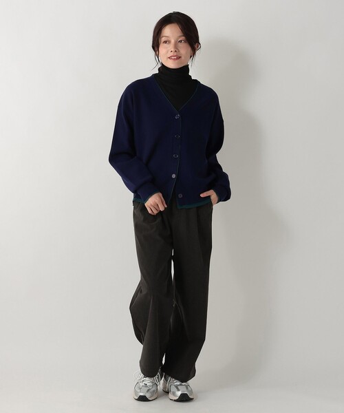 Afternoon Tea（アフタヌーンティー）の「レイヤード風カーディガンニット（カーディガン/ボレロ・レディース・ネイビー/グレー/ブルー・MEDIUM）」の9枚目の写真