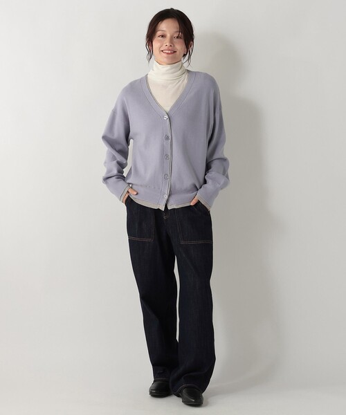 Afternoon Tea（アフタヌーンティー）の「レイヤード風カーディガンニット（カーディガン/ボレロ・レディース・ネイビー/グレー/ブルー・MEDIUM）」の11枚目の写真